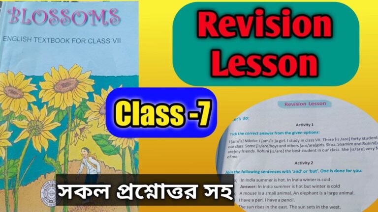 class 7 english revision lesson activity 10